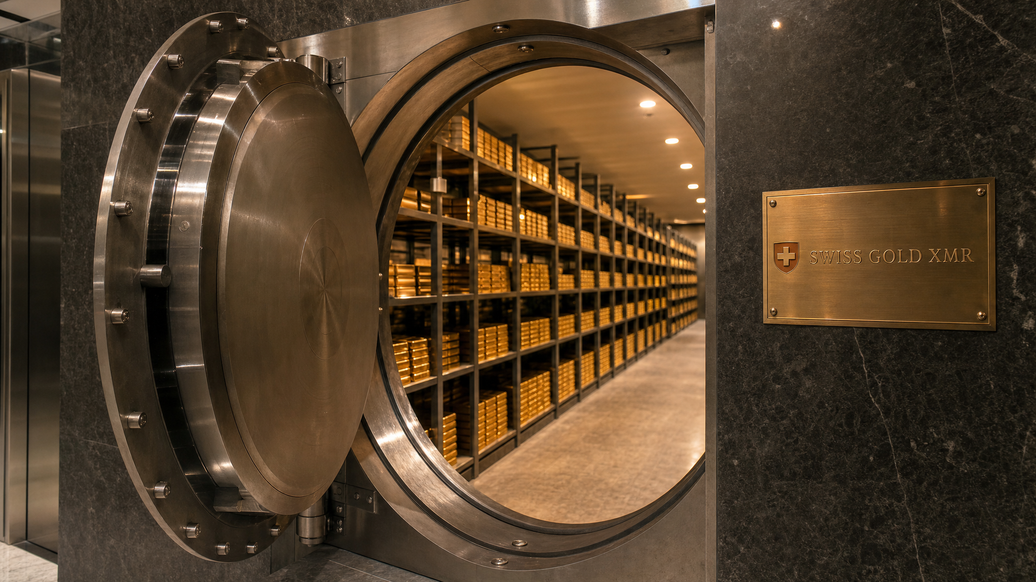 Bóveda suiza de alta seguridad de Swiss Gold XMR